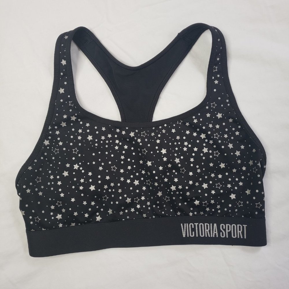 VS Sport Black & White Stars sports bra